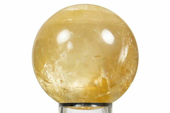 Polished Honey Calcite Sphere - China #322996